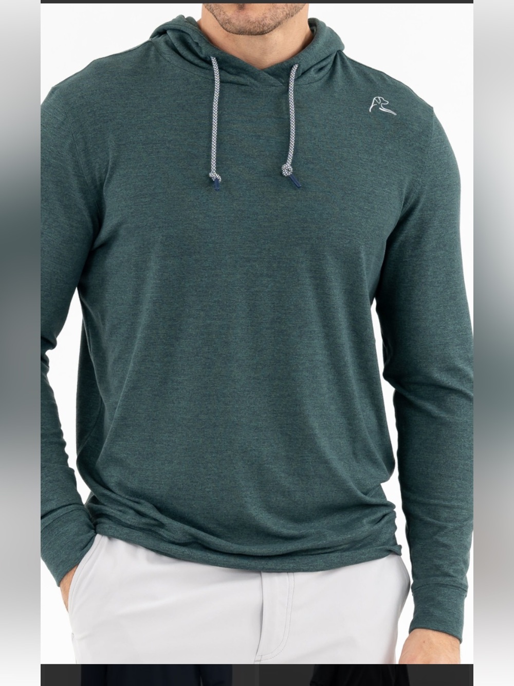 Rhoback Men's Hesi Performance Hooded Long Sleeve Pullover